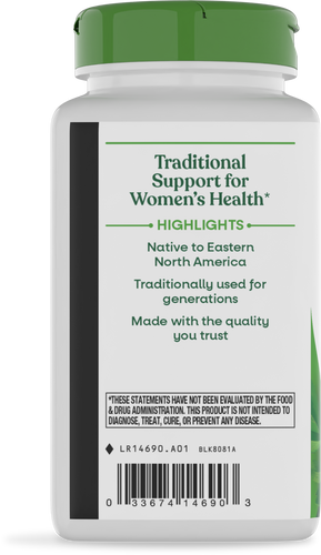Nature's Way® | Black Cohosh Root - left side of pack Sku:14690