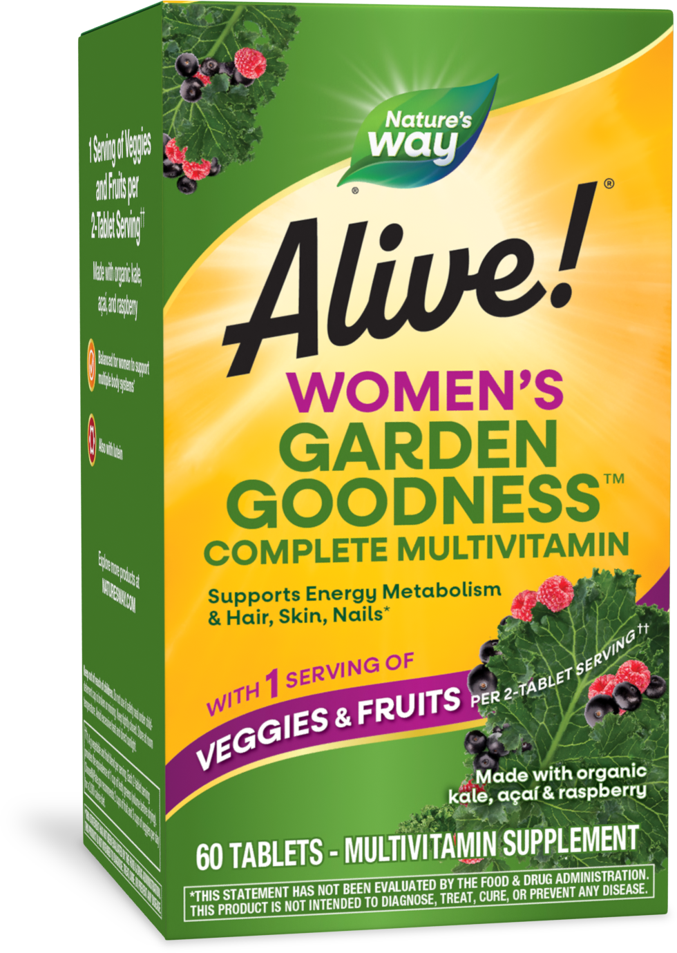 <{%PRIMARY_12111%}>Nature's Way® | Alive! Women's Garden Goodness Complete Multivitamin, 60 tablets