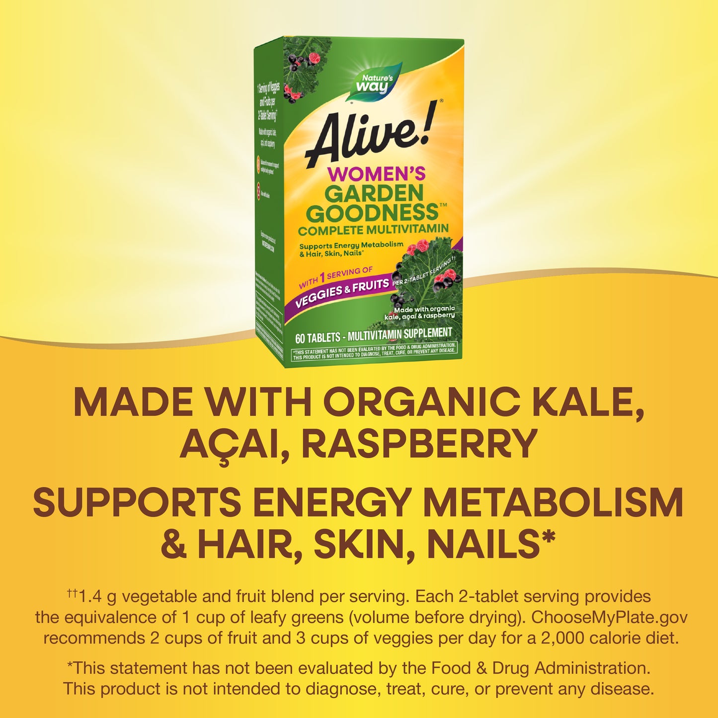 <{%MAIN6_12111%}>Nature's Way® | Alive! Women's Garden Goodness Complete Multivitamin