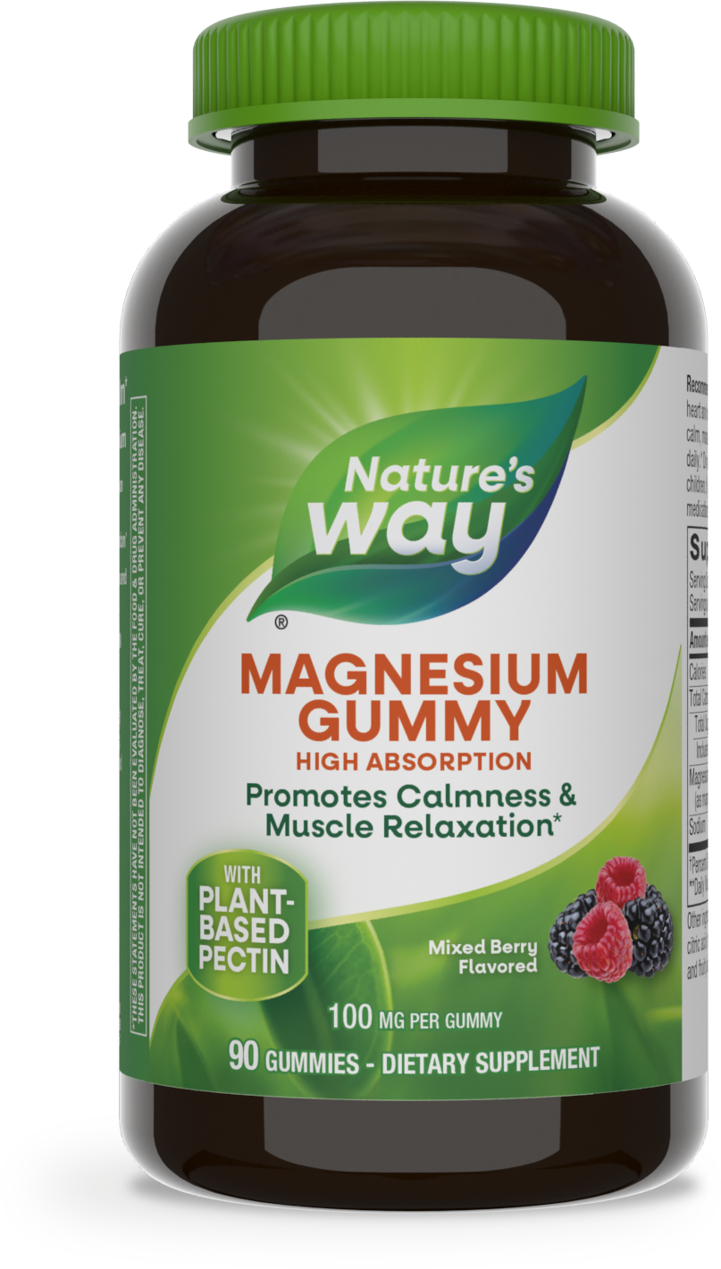 <{%PRIMARY_14602%}>Nature's Way® | Magnesium Gummy, 90 gummies, Mixed Berry