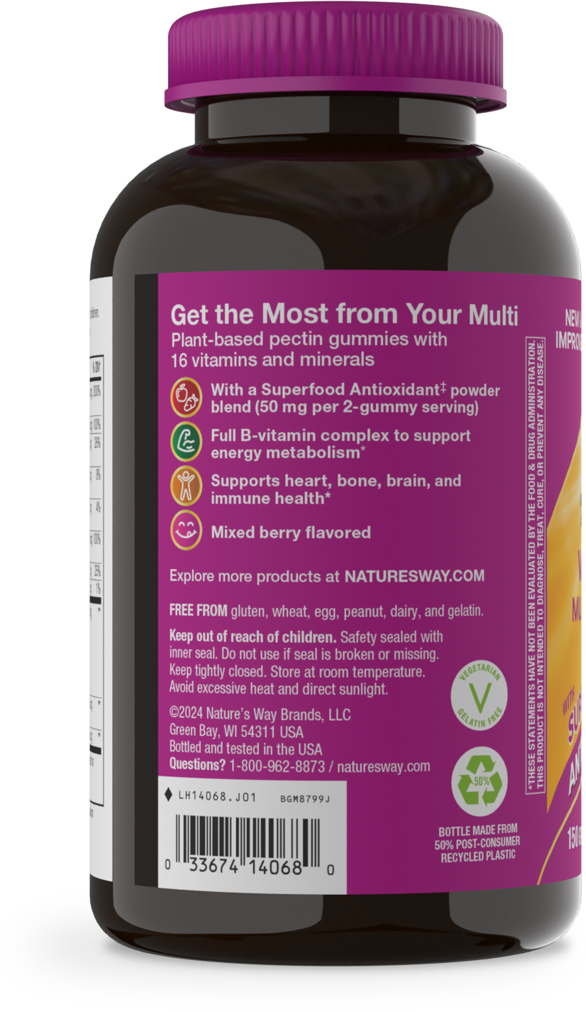 <{%MAIN3_14068%}>Nature's Way® | Alive! Women's 50+ Gummy Multivitamin - left side of pack