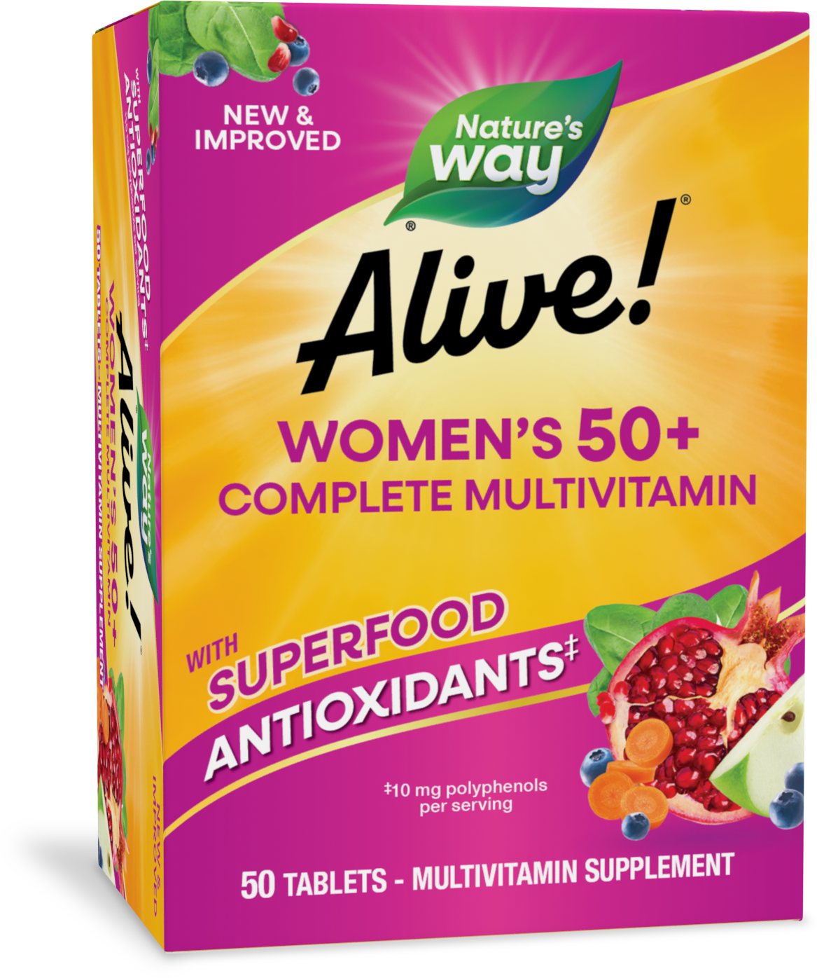 <{%PRIMARY_13662%}>Nature's Way® | Alive! Women's 50+ Complete Multivitamin, 50 tablets