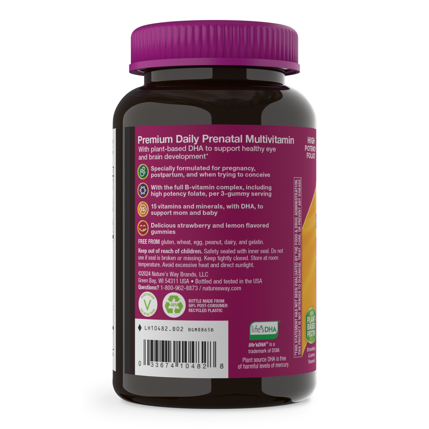 <{%MAIN3_10482%}>Nature's Way® | Alive! Premium Prenatal Gummies - left side of pack