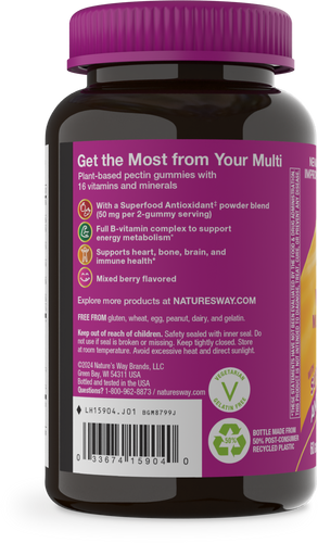 Nature's Way® | Alive! Women's 50+ Gummy Multivitamin - left side of pack Sku:15904