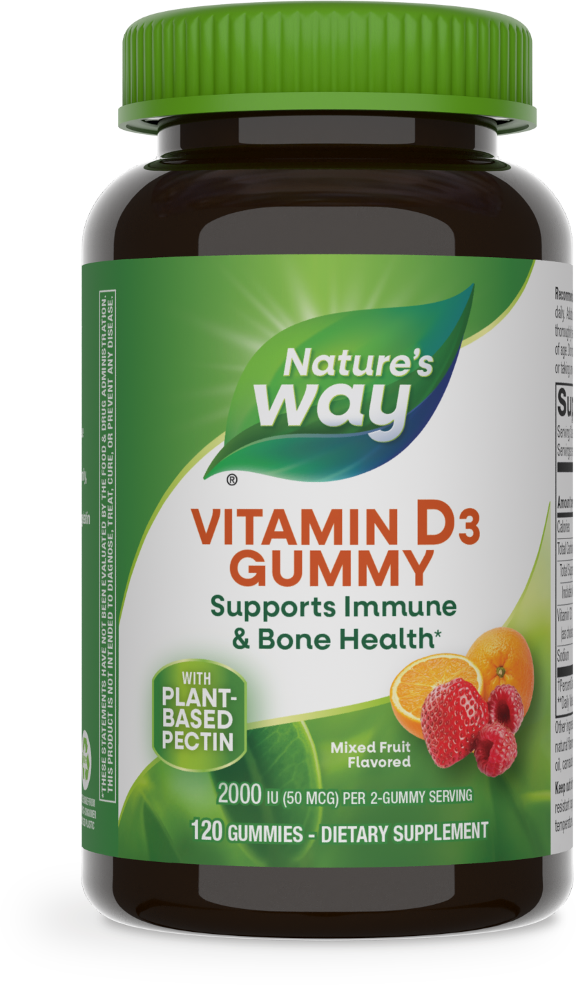 <{%PRIMARY_13608%}>Nature's Way® | Vitamin D3 Gummies, 120 gummies, Mixed Fruit