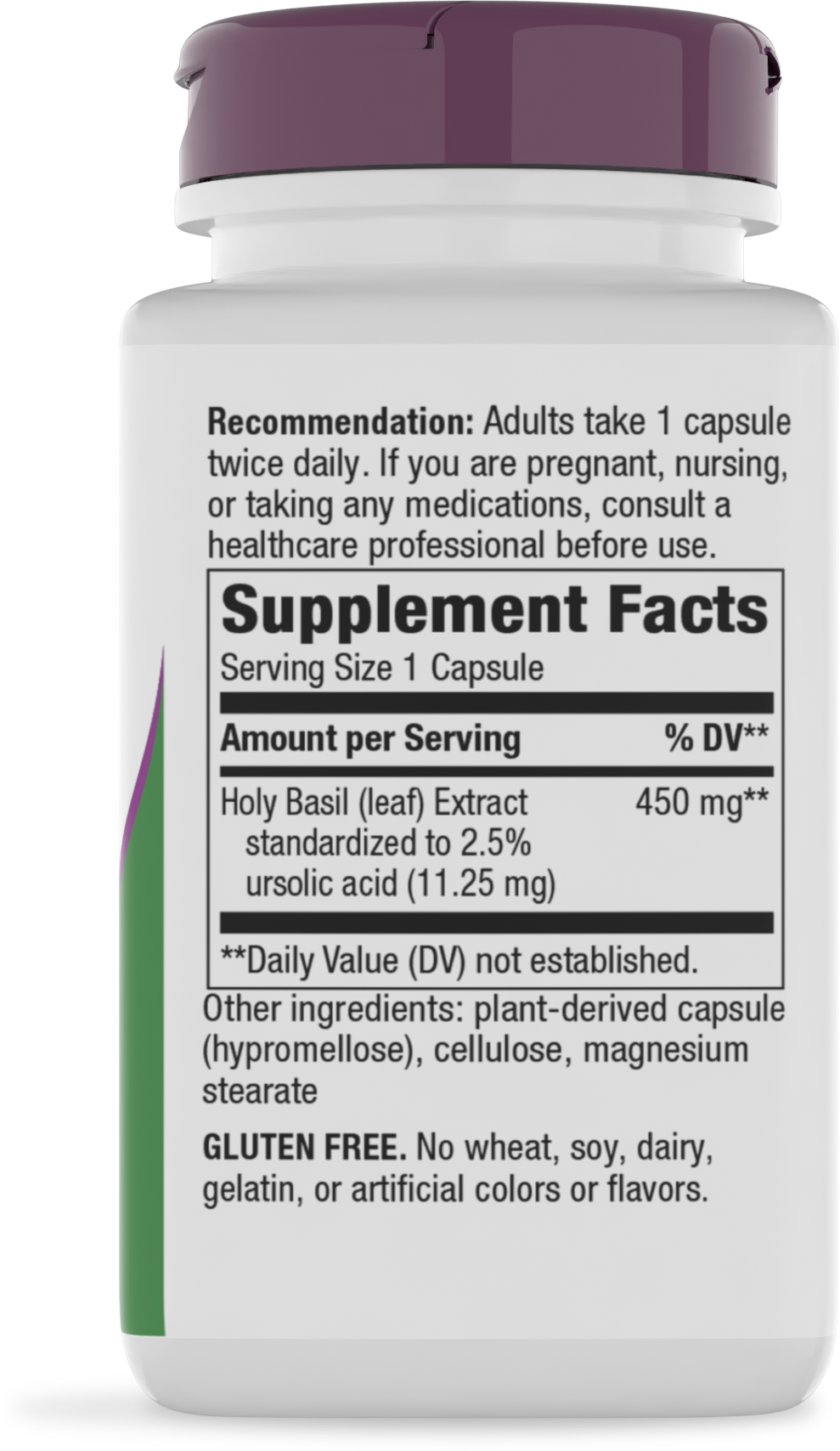 <{%MAIN2_15493%}>Nature's Way® | Holy Basil Standardized Extract - right side of pack