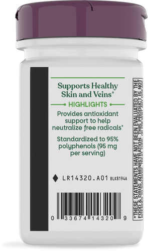 Nature's Way® | Grape Seed Standardized Extract - left side of pack Sku:14320