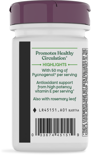 Nature's Way® | Pycnogenol Premium Blend - left side of pack Sku:45151