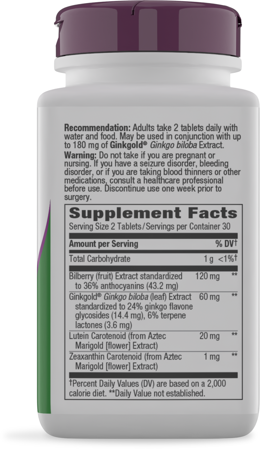 <{%MAIN2_15252%}>Nature's Way® | Ginkgold Eyes - right side of pack