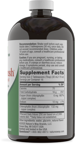 Nature's Way® | Chlorofresh Liquid Chlorophyll - right side of pack Sku:3501