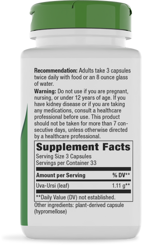 Nature's Way® | Uva Ursi Leaves - right side of pack Sku:17600