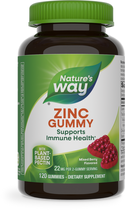 <{%PRIMARY_13701%}>Nature's Way® | Zinc Gummies, 120 gummies, Mixed Berry