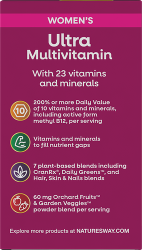 Nature's Way® | Alive! Women's Ultra Multivitamin - left side of pack Sku:15686