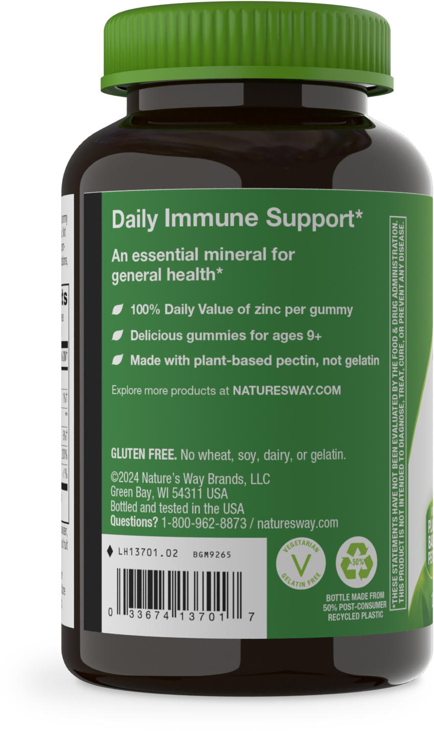 <{%MAIN3_13701%}>Nature's Way® | Zinc Gummies - left side of pack