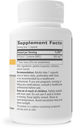 Nature's Way® | NAC - right side of pack Sku:226002