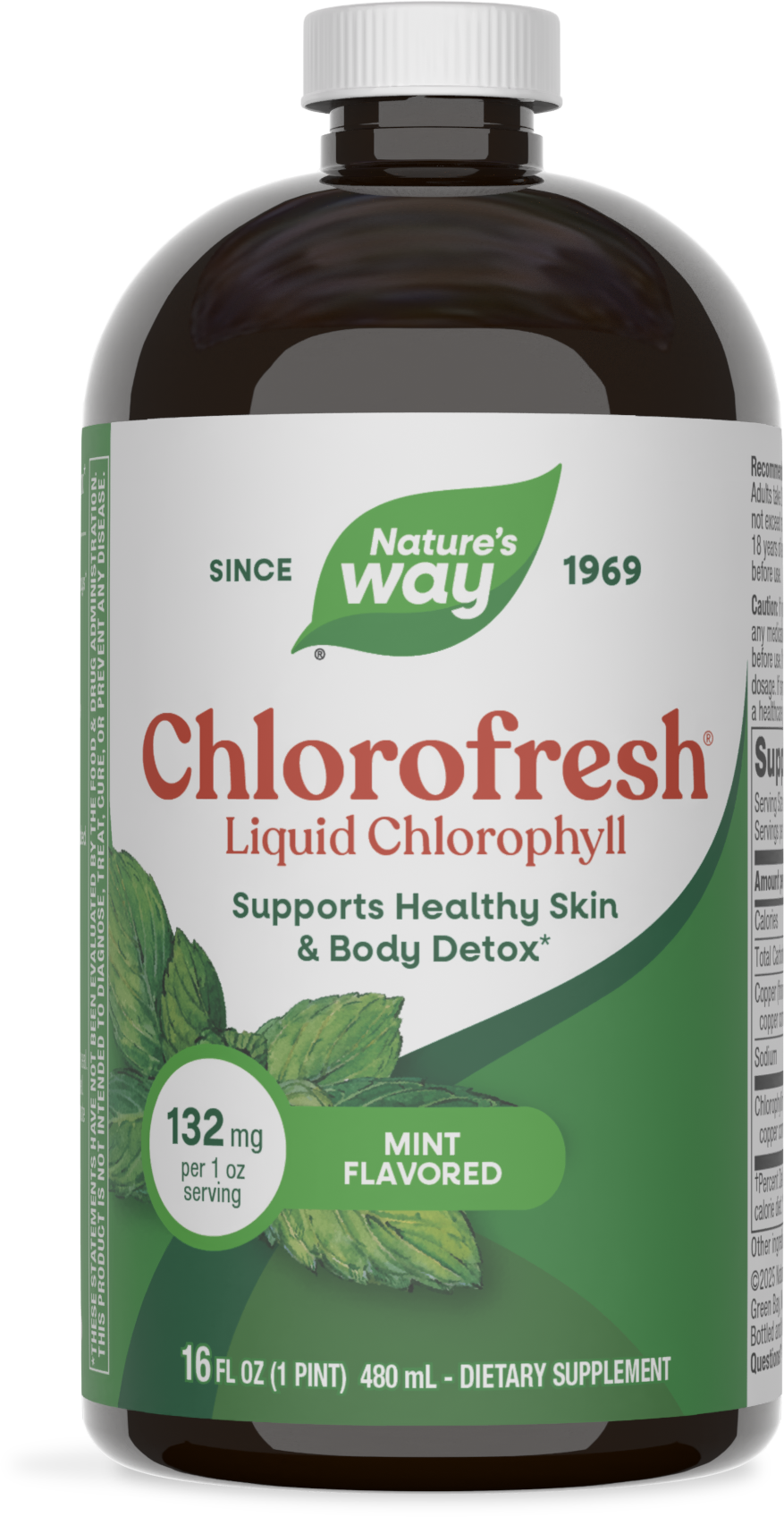 <{%PRIMARY_3501%}>Nature's Way® | Chlorofresh Liquid Chlorophyll, 16 fl oz (480 ml), Mint