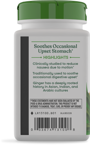 Nature's Way® | Ginger Root - left side of pack Sku:13100