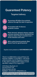 <{%MAIN4_15859%}>Nature's Way® | Fortify Optima Women's Advanced Care 90 Billion Probiotic - left side of pack