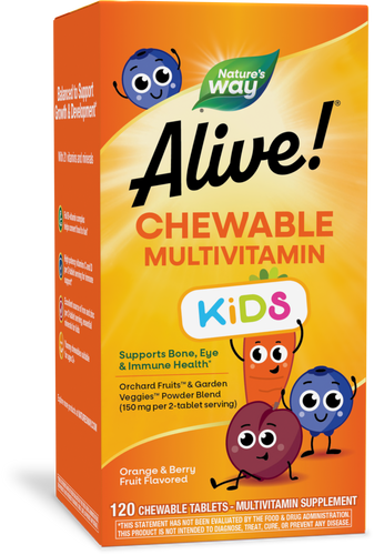 Nature's Way® | Alive! Kids Chewable Multivitamin, 120 chewables, Orange & Berry Sku:15786E