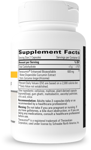 Nature's Way® | Theracurmin HP - right side of pack Sku:10630