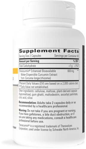 Nature's Way® | Theracurmin HP - right side of pack Sku:11332
