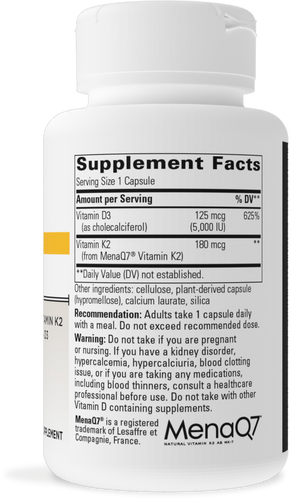 Nature's Way® | K2 + D3 - right side of pack Sku:14792