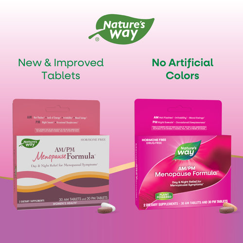 Nature's Way® | AM/PM Menopause Formula - package updates old to new Sku:07206