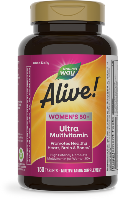 <{%PRIMARY_13941%}>Nature's Way® | Alive! Women's 50+ Ultra Multivitamin, 150 tablets
