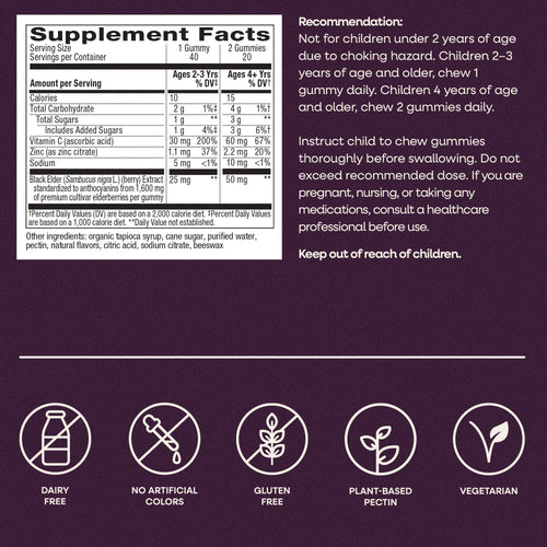 Nature's Way® | Sambucus Kids Elderberry Immune Gummies Sku:12346