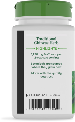 Nature's Way® | Fo-Ti Root - left side of pack Sku:12900