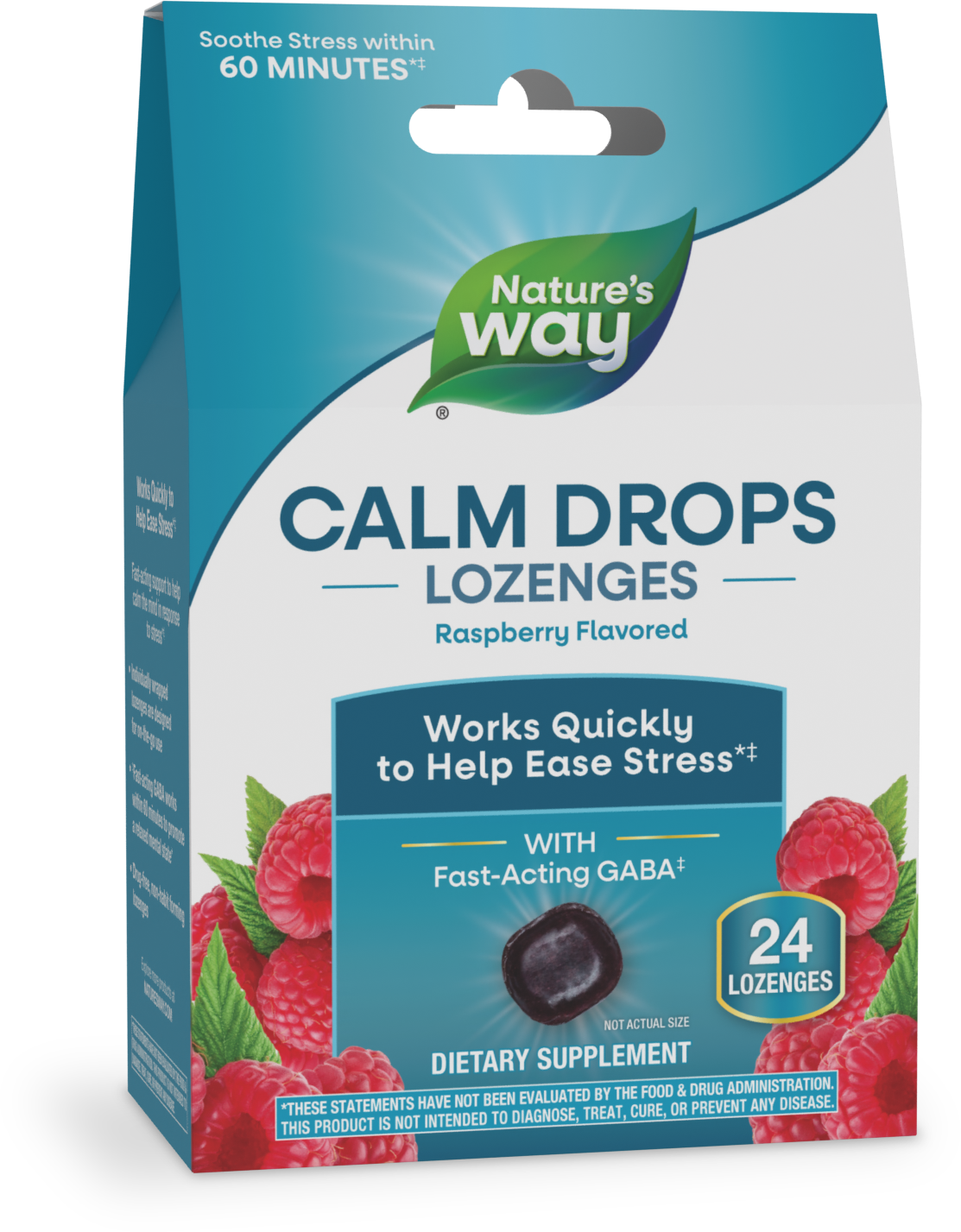 <{%PRIMARY_14970%}>Nature's Way® | Calm Drops Lozenges, 24 lozenges, Raspberry