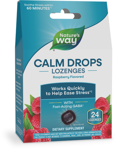 <{%PRIMARY_14970%}>Nature's Way® | Calm Drops Lozenges, 24 lozenges, Raspberry