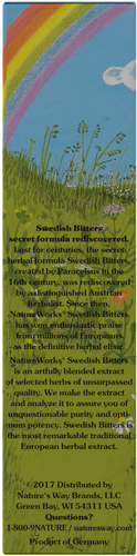 Nature's Way® | NatureWorks Swedish Bitters - left side of pack Sku:10051000