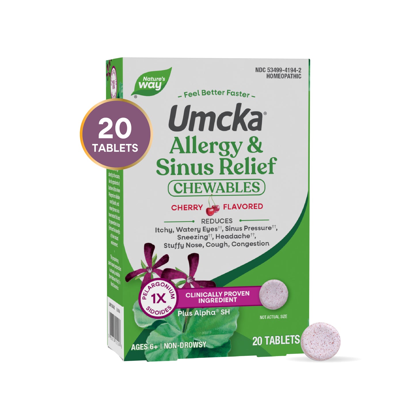 <{%MAIN8_12194%}>Nature's Way® | Umcka Allergy & Sinus Relief Chewables