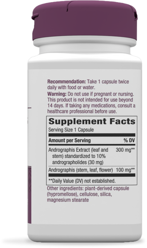 Nature's Way® | Andrographis - right side of pack Sku:15381