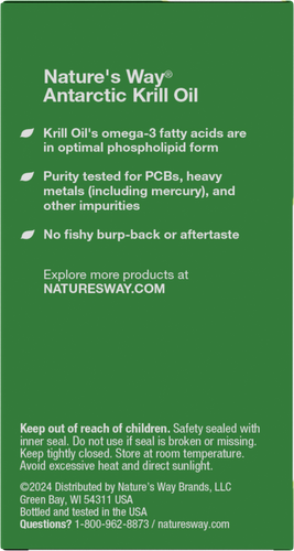 Nature's Way® | Krill Oil - left side of pack Sku:15431
