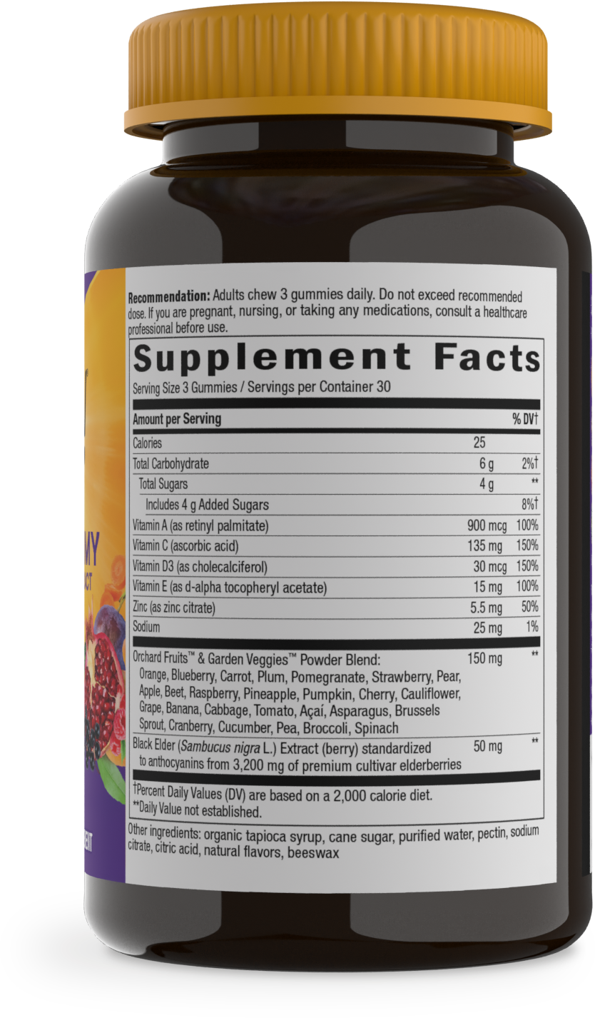 <{%MAIN2_10484%}>Nature's Way® | Alive! Immune Gummy With Elderberry Extract - right side of pack