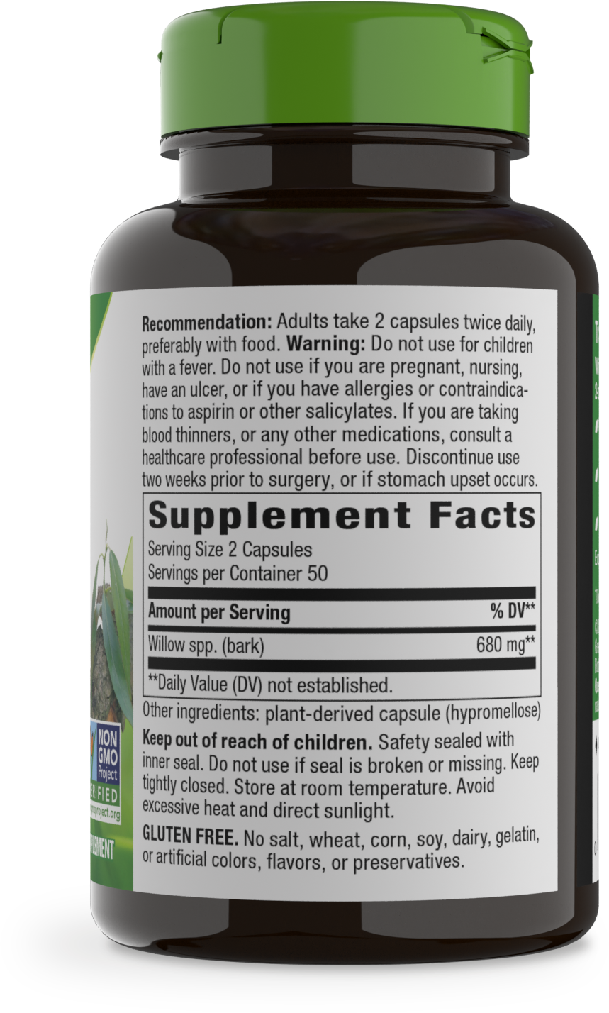 <{%MAIN2_17850%}>Nature's Way® | Willow Bark - right side of pack