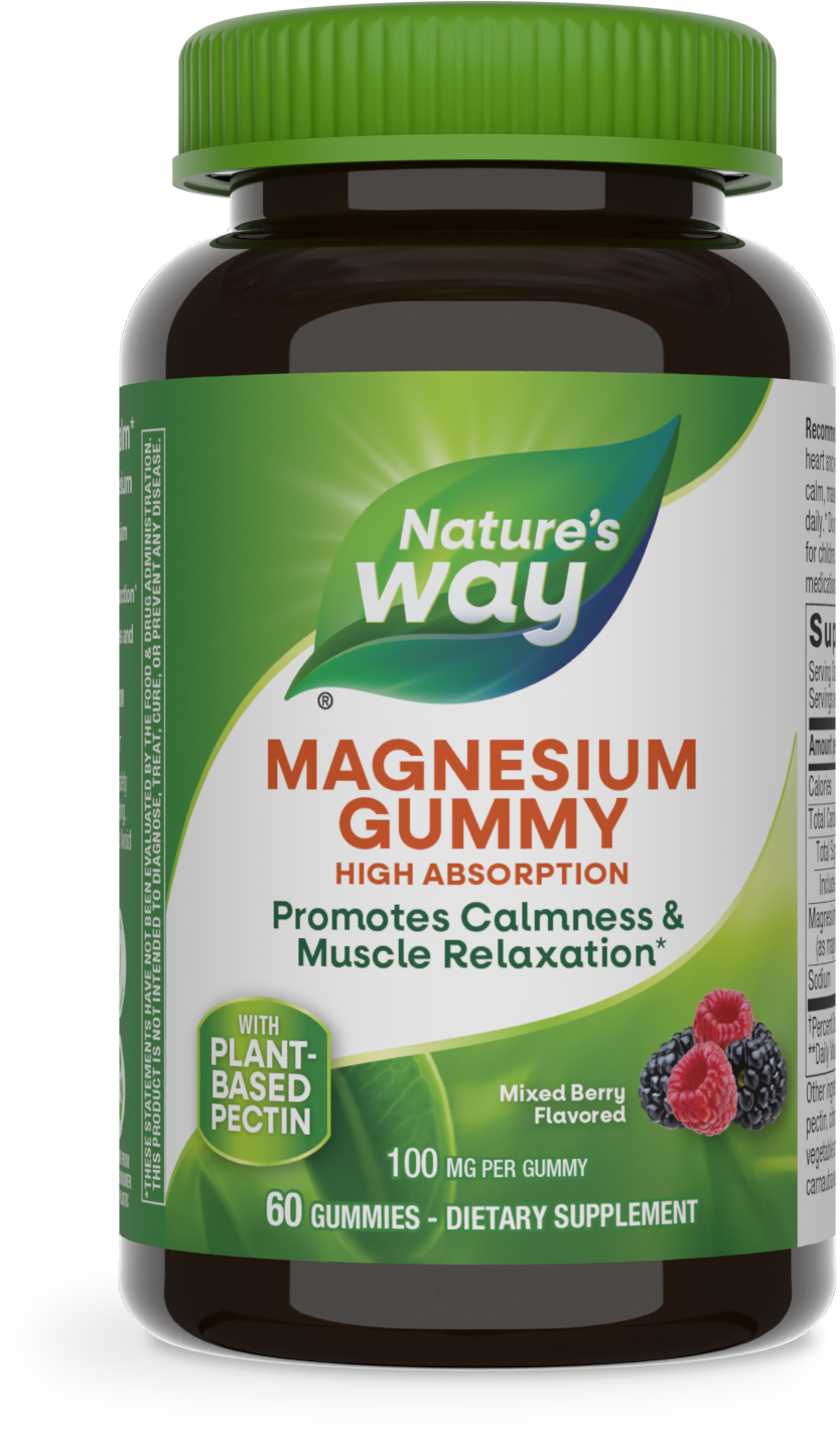 <{%PRIMARY_14601%}>Nature's Way® | Magnesium Gummy, 60 gummies, Mixed Berry