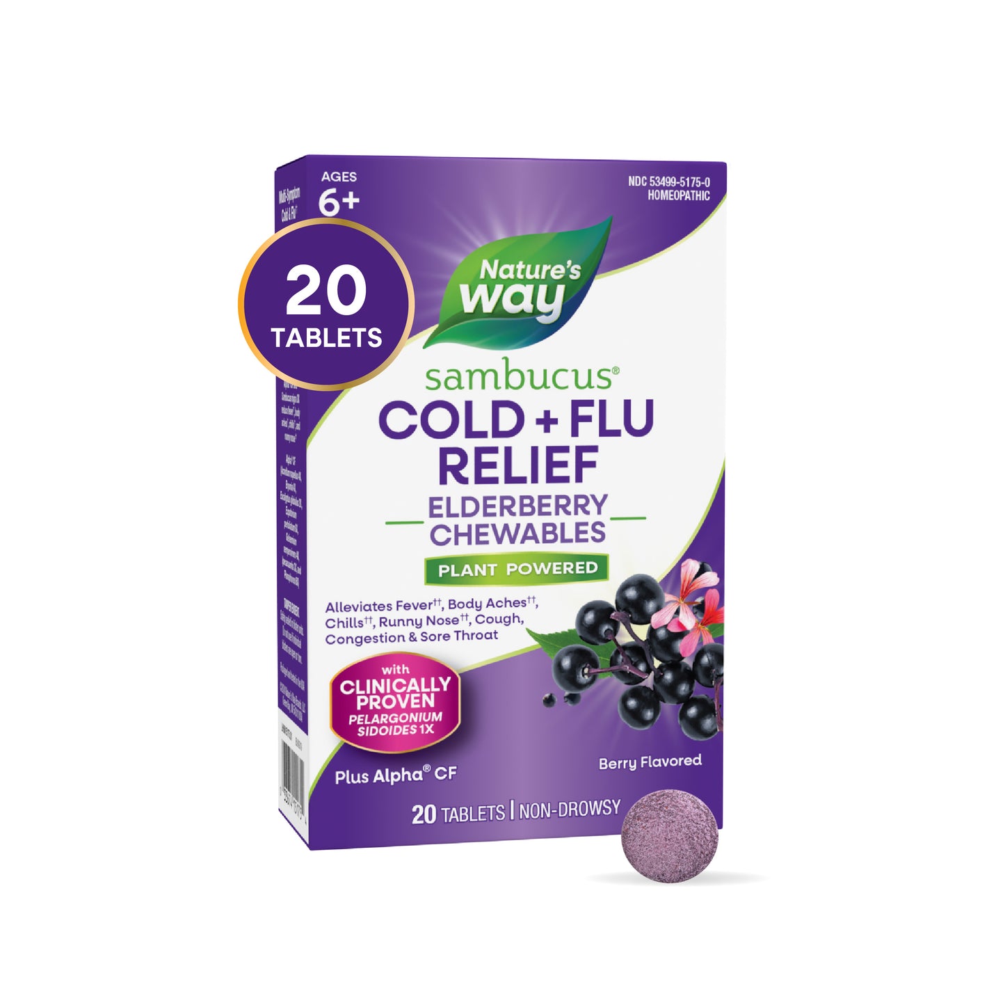 <{%MAIN7_15175%}>Nature's Way® | Sambucus Cold+Flu Relief Elderberry Chewables