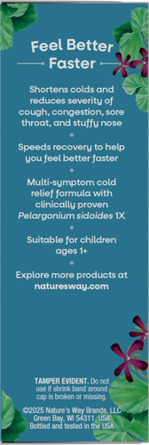 Nature's Way® | Umcka Cold Relief Drops - right side of pack Sku:15791