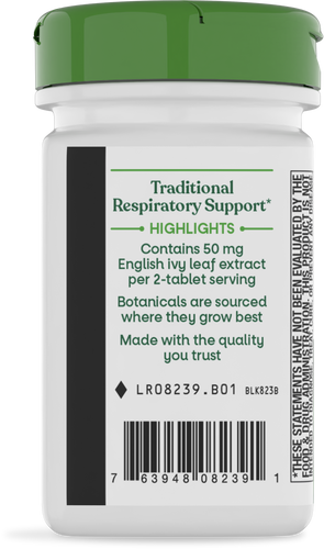 Nature's Way® | Ivy Extract From English Ivy - left side of pack Sku:08239