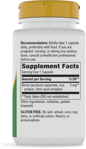 Nature's Way® | Boron Complex - right side of pack Sku:41101