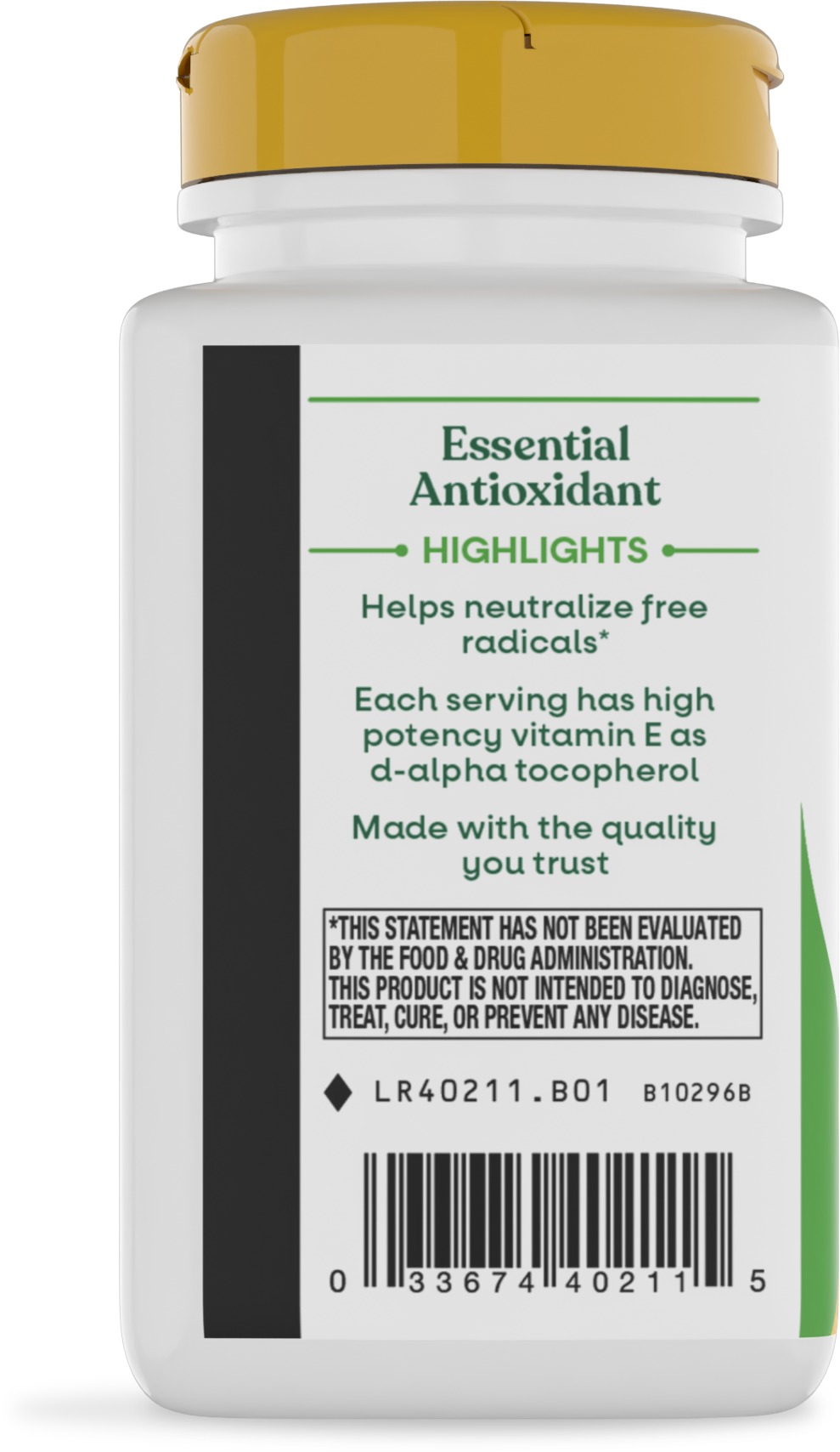 <{%MAIN3_40211%}>Nature's Way® | Vitamin E D-Alpha Tocopherol - left side of pack