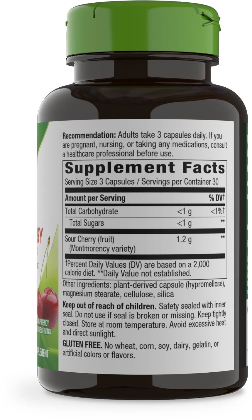 <{%MAIN2_56445%}>Nature's Way® | Tart Cherry Ultra Capsules - right side of pack