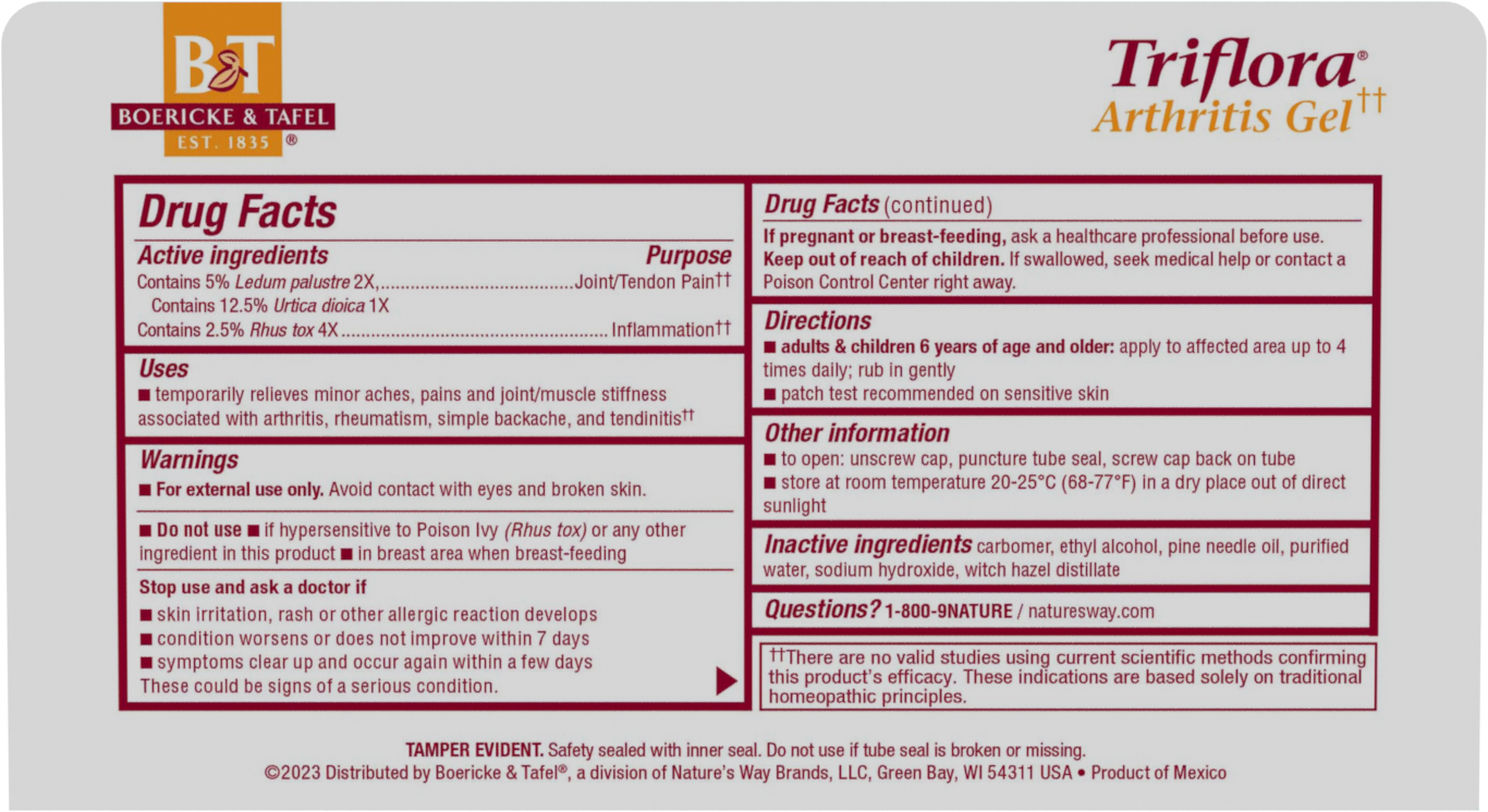 <{%MAIN1_21825297%}>Nature's Way® | Boericke & Tafel Triflora Gel - back of pack