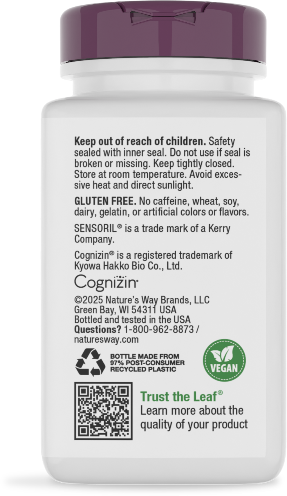 <{%MAIN4_13690%}>Nature's Way® | Clear Thinking - back of pack