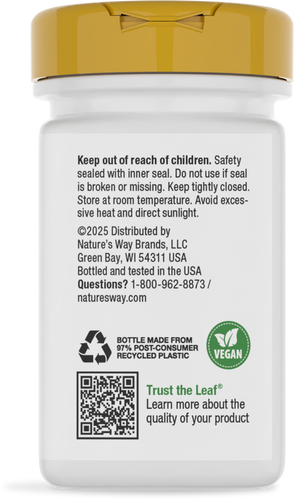 Nature's Way® | GABA - back of pack Sku:05526