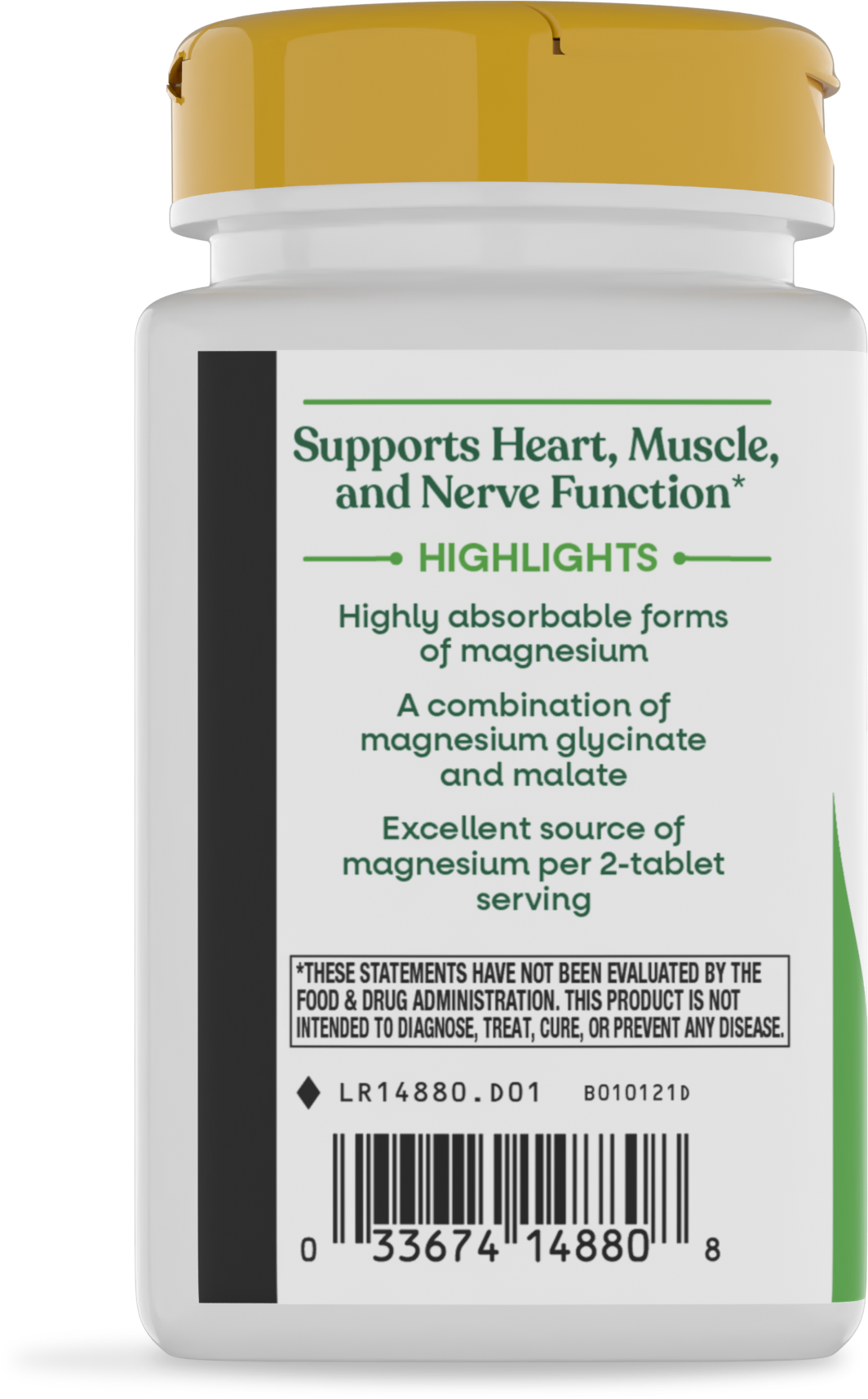 <{%MAIN3_14880%}>Nature's Way® | Magnesium Glycinate Complex - left side of pack