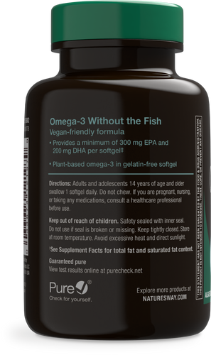 Nature's Way® | NutraVege Omega-3 - left side of pack Sku:12197